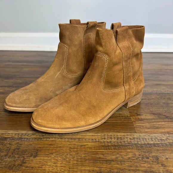 Gianni Bini Take Five Brown Suede Leather Ankle boots size 7.5 boho chic - Picture 5 of 12